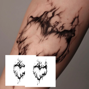 Herbal Wood Rose Butterfly Moon Tattoo Stickers Waterproof Womens Non-Glare Semi-Permanent Clavicle Decals Juice