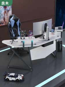 E-sports Desk PC Desk Home Use Computer Work Table Office Desk Student Study Desk Steel With Shelf