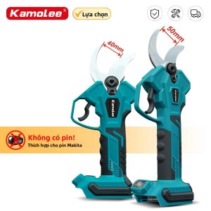 Kamolee 50mm Kéo Điện Không Dây Không Chổi Than Máy Cắt Tỉa Lưỡi Thép Carbon Hiệu Quả Cho Cây Ăn Quả Cây Cảnh Cắt Tỉa Cành Cắt