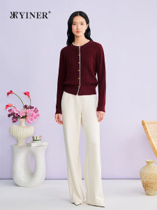 Elegant Retro Textured Wool Blend Knitwear