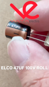 10 BUAH KAPASITOR ELCO 47UF 100V ROLL KAPASITOR CAPACITOR ELKO KAPASITOR 47 UF 100 V ROLL ups stabilizer