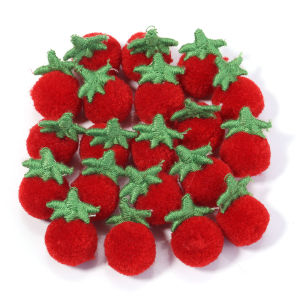 20Pcs Lovely Cartoon Fruits Colorful Plush Vegetables Fruits For Girls DIY Jewelry Earrings Headwear Phone Key Chain Accessories