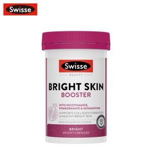 (2-Pack) Swisse Beauty Bright Skin Booster 60 Soft Capsules with Nicotinamide Pomegranate & Astaxanthin