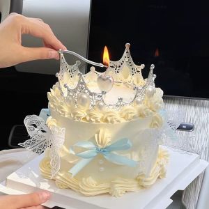 Birthday Pearl Crown Decoration Princess Costume Butterfly Knot Ballet Style Goddess Ornament Festive Celebration Supplies