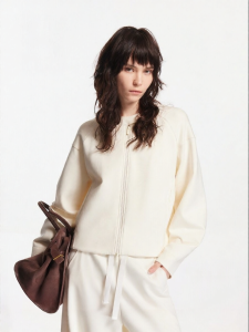 SEASON HIGH | Autumn Long Sleeve Cardigan Round Neck Letter Print Sweatshirt