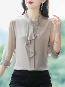 DAIXIANGFEIZI | Stylish High-end Spring Autumn 2026 New Three-quarter Sleeve Chiffon Blouse