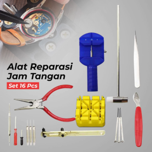 Set Alat Perbaikan Jam Tangan Profesional 16 PCS - Warna Variatif