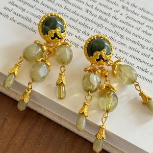 Vintage Long Tassel Womens Earrings Hong Kong Style Retro Courtship Oversized Elegance High-End Feelings Ear Jewelry