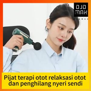 DJDMax Pemijat Multifungsi Pistol Fasia Kebugaran Pelangsing Beberapa Kepala Pijat Pemijat Otot Seluruh Tubuh Elektrik Mini Genggam
