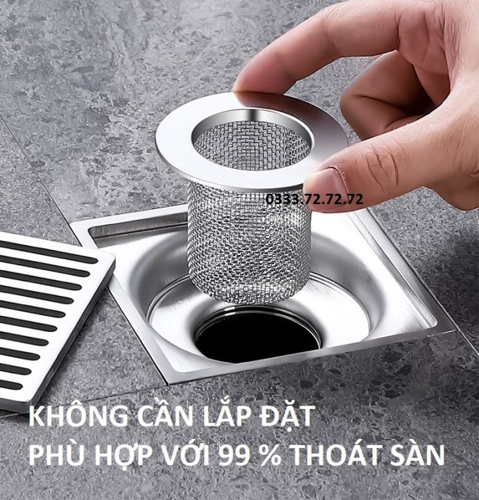 Lưới lọc rác inox, phễu lọc rác thoát sàn nhà tắm cho bồn rửa bếp, bồn ...