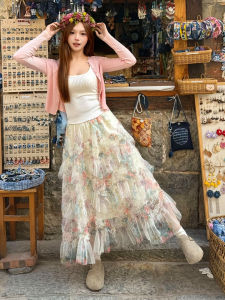 Karrar betsey | Korean Style Gentle Age-defying Vacation Long Dress Set