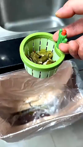 Cactus Kitchen Sink Drain Strainer Food Waste Catcher Anti-clogging Sink Drain Basket with Washer Easy Cleaning Leakage-proof Sink Drain Filter