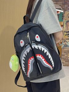 New Fashionable Shark Design Large Capacity Casual Backpack for Couples Sports Leisure Students Double Shoulder Bag School Bag