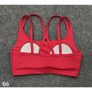 Áo bra nữ tập gym yoga aerobic thể thao dây đôi size từ 45kg đến 62kg mút may liền chất liệu thun poly BINSPORTS A305