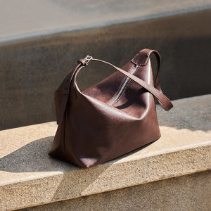 Nalan Du Genuine Leather Hobo Bag Large Capacity Tote Bag Womens Armpit Shoulder Bag Plant Tanning British Style Soft Leather