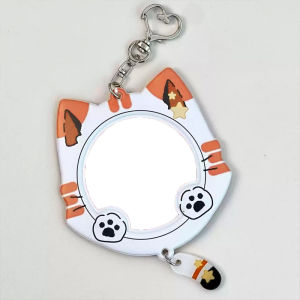 Cute Cat Ear Badge Holder Case for Ita Bag Decoration Anime Keychain Pendant Pin Badge Protector Collection Display Badge Cover