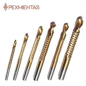 Titanium HSS Drill Bit Set - Mata Bor Ulir Presisi 3-8mm untuk Kayu Logam Plastik / Mata Bor 6 Pcs/Set Gergaji Kayu Plastik Bes Potong Power Drill HS