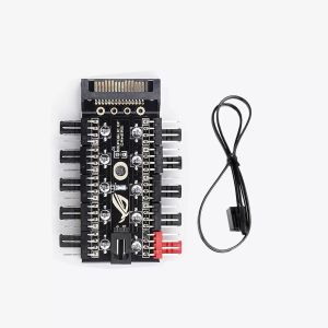 Bộ Chia Nguồn SATA 4 Chân PWM 10 Cổng Cho Quạt PC Làm Mát Vỏ Máy Tính - Phụ Kiện Làm Mát & Dụng Cụ Nhựa Cho PC