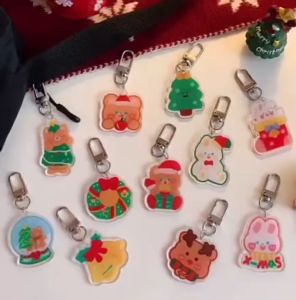 GANTUNGAN KUNCI AKRILIK ACRYLIC BENTUK BERUANG KECIL LUCU GAYA KOREA UNTUK AKSESORIS TAS