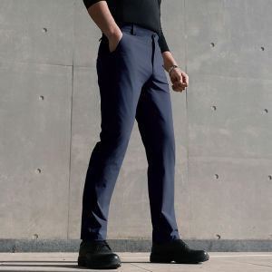 Dragon Tooth Breathable Lightweight Casual Long Pants Summer Business Commute Mens Black Pants Handsome Workwear Trousers