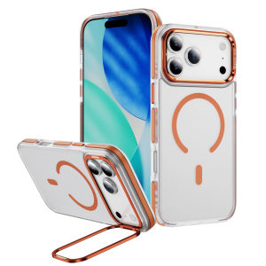 For Magsafe Magnetic Skin Feel Metal Lens Holder Phone Case for iPhone 17 Air 16 15 14 Plus 13 12 11 Pro Max Shock Bumper Cover