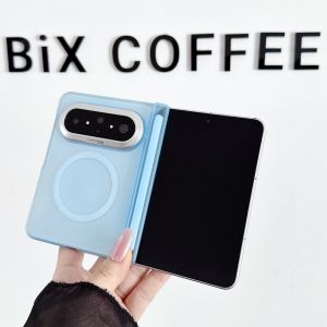 Candy Color Transparent For Magsafe Magnetic Phone Case For Huawei Pura X Max Pocket 2 Full Hinge Protection Shockproof Cover