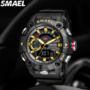 SMAEL | SMAEL 8040 Men‘s Military Digital Sport Watch - 50M Waterproof Shock Resistant LED Alarm Stopwatch Chronograph Wristwatch