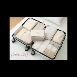 7 Pcs Travel Storage Bag Thickened Zip Travel Organizer Travel Luggage Waterproof Underwear Shoes Organizer Storage Set