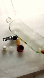 Botol Kaca 1 Liter + Tutup silicone Botol minyak Botol madu ( BOTOL = TUTUP SILICONE WARNA )