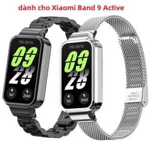 Dây Đeo Đồng Hồ Kim Loại Thép Không Gỉ Xiaomi Mi Band 9 Active Tương Thích Với Vỏ + Dây Đeo Smart Band 9 Active Dành Cho Xiaomi Mi Band 9