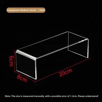 Acrylic U-Shaped Transparent Multi-Layer Bookshelf Shoe Riser Storage Organizer Display Case Clear Partition Home Organization
