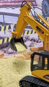 Mainan Remot Control Rc Excavator Huina Toys 1550 15channel 2.4ghz 1/12 Metal Charging Rc Scale Abm