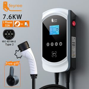 feyree EV Charger type 2 Wall Charger EV ที่ชาร์จรถไฟฟ้า Wallmounted สถานีชาร์จ APP Wallbox 7KW 11kw 22KW 16A 32A EV Charger Type 2 ปลั๊กไฟฟ้าสถานีชาร์จรถยนต์ สำหรับ BYD ATTO 3 VOLVO HAVAL MG etc - Lazada