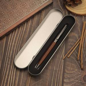 Bộ Bút Bi Kim Loại Cao Cấp Với Thân Gỗ Để Viết Mượt Mà Mực Đen Thiết Kế Cao Cấp Bút Bi Văn Phòng Kèm Hộp Đựng