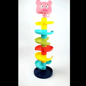 Geetoy 5/8 Layer Rolling Ball Pile Tower Rolling Track Toy Montessori Educational Baby Toys