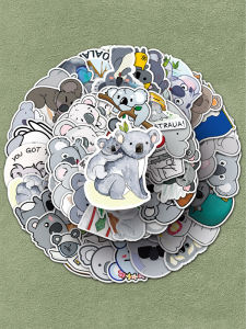 Cute Koala Stickers 100 Pcs Cartoon Graffiti Decorative Waterproof PVC Stickers for Luggage Notebook Laptop Mobile Tablet Water Cup Album Diary Skateboard Helmet