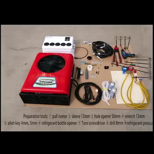 Electric Vehicle Air Conditioner 24V Parking AC Bus Truck Lorry Excavators Machines Tak Perlu Start Boleh Sejuk Aircond