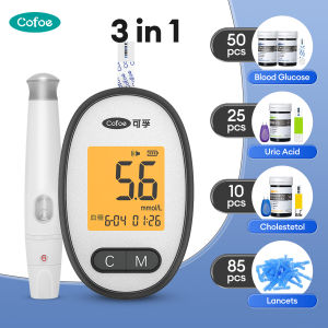 Cofoe เครื่องทดสอบ 3-in-1 50 ชิ้น NTC 10 ชิ้น 25 ชิ้น ยูริค & เมตรมัลติฟังก์ชั่น ระดับ น้ำตาล 5 บรรทัด