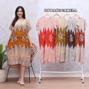 Bisa (COD) - Daster batik Pekalongan Motif Bulat LD 105 PB 115 // Daster Batik Busui Friendly kancing depan // Daster Ibu Hamil // Bahan Rayon Adem nyaman di pakai harian
