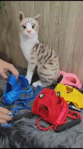 Pet Harness Dog Cat Tebal / Rompi Anjing Kucing 1 Set + Tali Warna