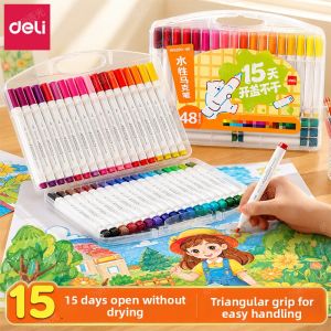 deli | Non-drying Food-safe Washable Non-toxic Color Drawing Pens 48 Colors