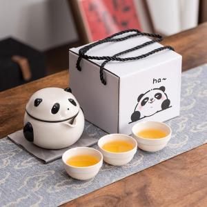 DIHUANTUO | Portable Travel Tea Set Kit 1 Pot 3 Cups