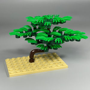 Creative Mini Particle Assembly Toy Zen Landscape Pine Tree Potted Plant Welcoming Pine MOC Building Blocks Decorations