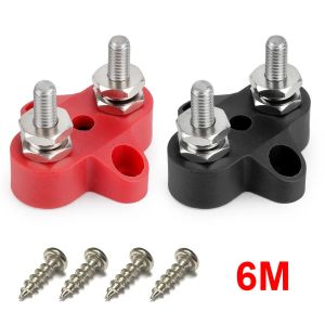 Power Distribution Stud Terminal Block Studs M6 M8 M10 Positive Negative Heavy Duty Bus Bar 5/16" 1/4" for Camping RV Truck Boat