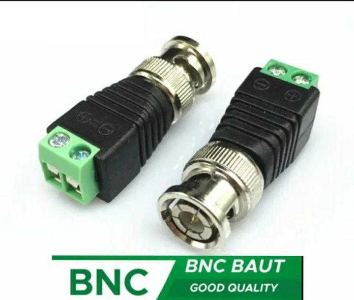 Konektor Jack DC BNC Male CCTV Connector Video Balun Coaxial
