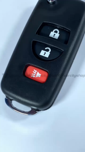 Casing kunci Flip key 3 Tombol Nissan Grand Livina Xtrail BONUS LOGO