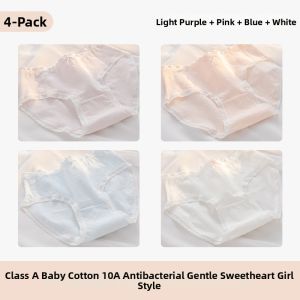 COSMO LADY | Antibacterial Cotton A-Class Infant Girls Briefs White