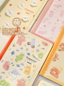 How Soft and Cute Little Animal A5 Plaid & Printed Notebook Student Studying Stationery Notepad Journal Book