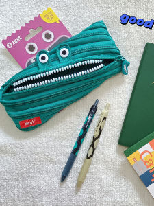 Zipit | Vintage Green Monster Pencil Case Multifunctional M