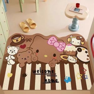Thảm Cửa Lông Mèo Hoạt Hình Kitty Cartoon Thảm Chống Trượt Thảm Chống Bụi Thảm Lông Mèo Vào Nhà Thảm Phòng Khách Sang Trọng